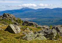 Вид на Казанский камень со склонов Косьвинского
