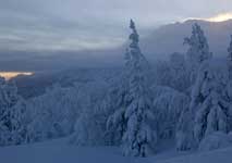 Поздний зимний рассвет с видом на Казанский